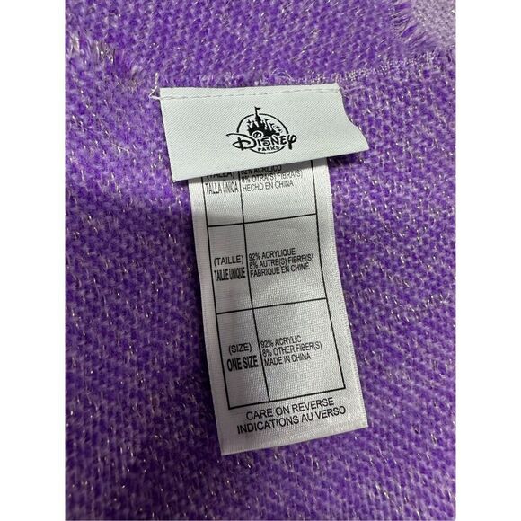 Disney Minnie Mous Throw Blanket Purple Metallic Fringe All Over Print - Picture 5 of 7